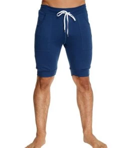 4-rth Cuffed Yoga Short (Royal Blue) MEN