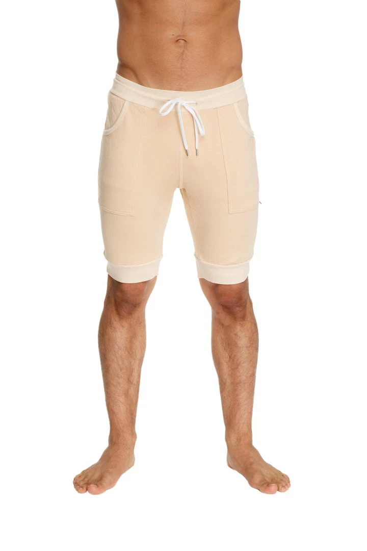 4-rth Cuffed Yoga Short (Sand Beige)