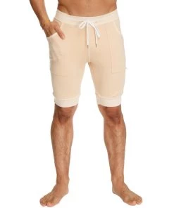 4-rth Cuffed Yoga Short (Sand Beige)