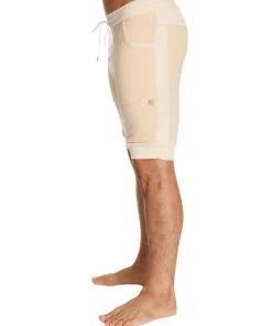 4-rth Cuffed Yoga Short (Sand Beige)
