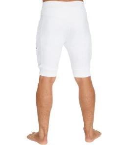 4-rth MEN Cuffed Yoga Short (White)