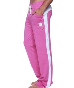 4-rth Eco-Track & Yoga Sweat Pant (Berry W/White)