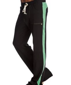 4-rth Eco-Track & Yoga Sweat Pant (Black W/Bamboo Green) MEN