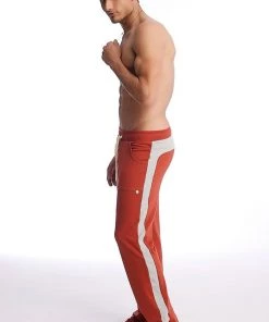 4-rth Eco-Track & Yoga Sweat Pant (Cinnabar Red W/Grey) MEN