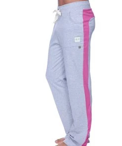 4-rth Eco-Track & Yoga Sweat Pant (Heather Grey W/Berry)