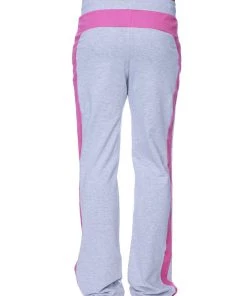 4-rth Eco-Track & Yoga Sweat Pant (Heather Grey W/Berry)