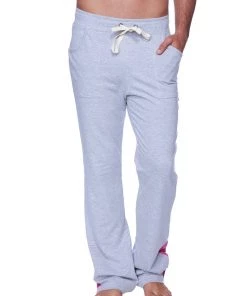 4-rth Eco-Track & Yoga Sweat Pant (Heather Grey W/Berry)