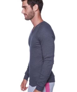 4-rth Eco-Track & Yoga Sweat Pant (Heather Grey W/Berry)