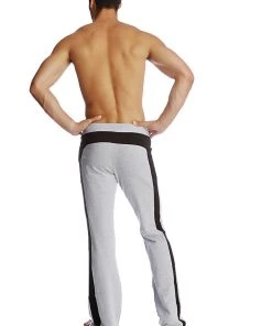 4-rth MEN Eco-Track & Yoga Sweat Pant (Heather Grey W/Black)