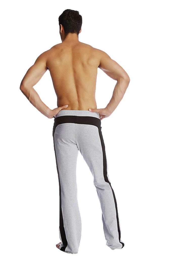 4-rth MEN Eco-Track & Yoga Sweat Pant (Heather Grey W/Black)