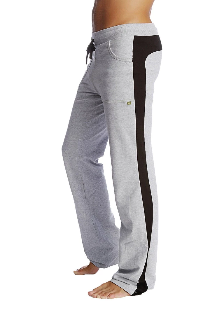 4-rth MEN Eco-Track & Yoga Sweat Pant (Heather Grey W/Black)