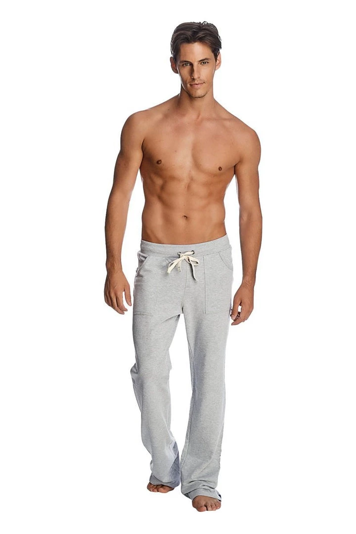 4-rth Eco-Track & Yoga Sweat Pant (Heather Grey W/Blue)