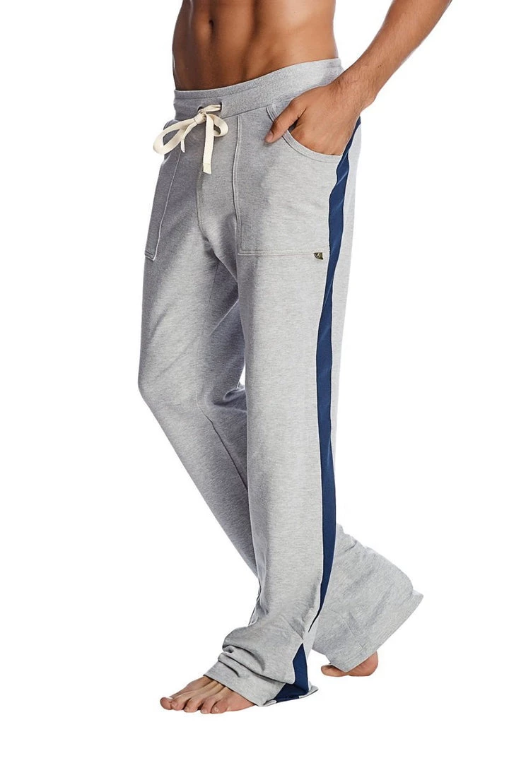 4-rth Eco-Track & Yoga Sweat Pant (Heather Grey W/Blue)