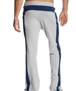 4-rth Eco-Track & Yoga Sweat Pant (Heather Grey W/Blue)