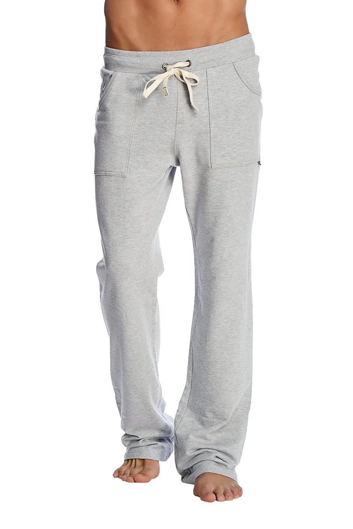 4-rth Eco-Track & Yoga Sweat Pant (Heather Grey W/Blue)