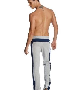 4-rth Eco-Track & Yoga Sweat Pant (Heather Grey W/Blue)