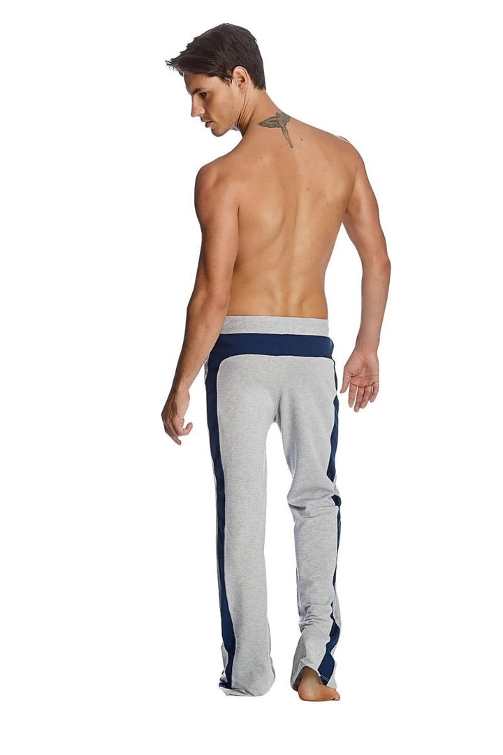 4-rth Eco-Track & Yoga Sweat Pant (Heather Grey W/Blue)