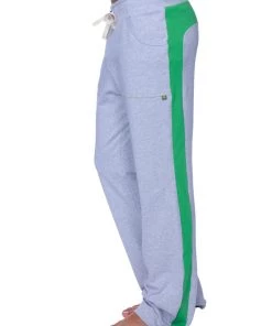 4-rth Eco-Track & Yoga Sweat Pant (Heather Grey W/Green) MEN