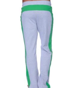 4-rth Eco-Track & Yoga Sweat Pant (Heather Grey W/Green) MEN