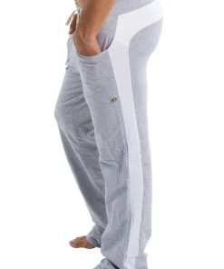 4-rth Eco-Track & Yoga Sweat Pant (Heather Grey W/White)