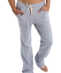4-rth Eco-Track & Yoga Sweat Pant (Heather Grey W/White)
