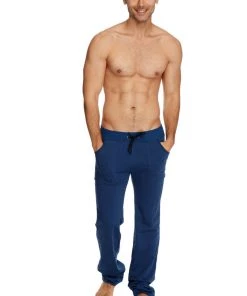 4-rth MEN Eco-Track & Yoga Sweat Pant (Royal Blue W/Black)