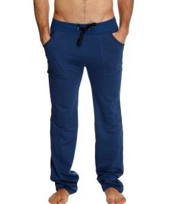 4-rth MEN Eco-Track & Yoga Sweat Pant (Royal Blue W/Black)