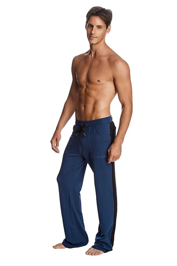 4-rth MEN Eco-Track & Yoga Sweat Pant (Royal Blue W/Black)