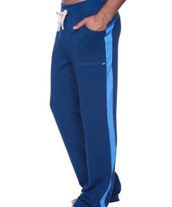 4-rth Eco-Track & Yoga Sweat Pant (Royal Blue W/Ice Blue) MEN