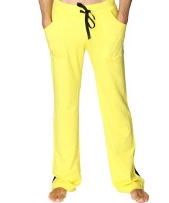 4-rth Eco-Track & Yoga Sweat Pant (Yellow W/Black)