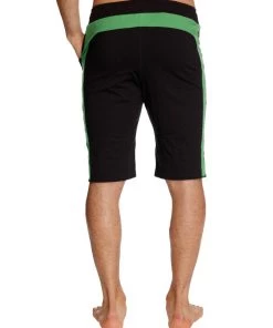 4-rth MEN Eco-Track Short (Black W/Bamboo Green)