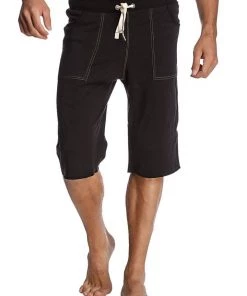 4-rth MEN Eco-Track Short (Black W/Bamboo Green)