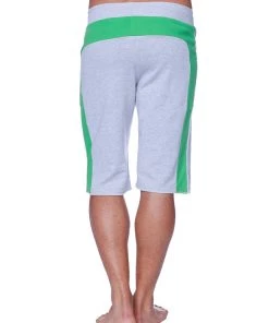 4-rth Eco-Track Short (Heather Grey W/Green)