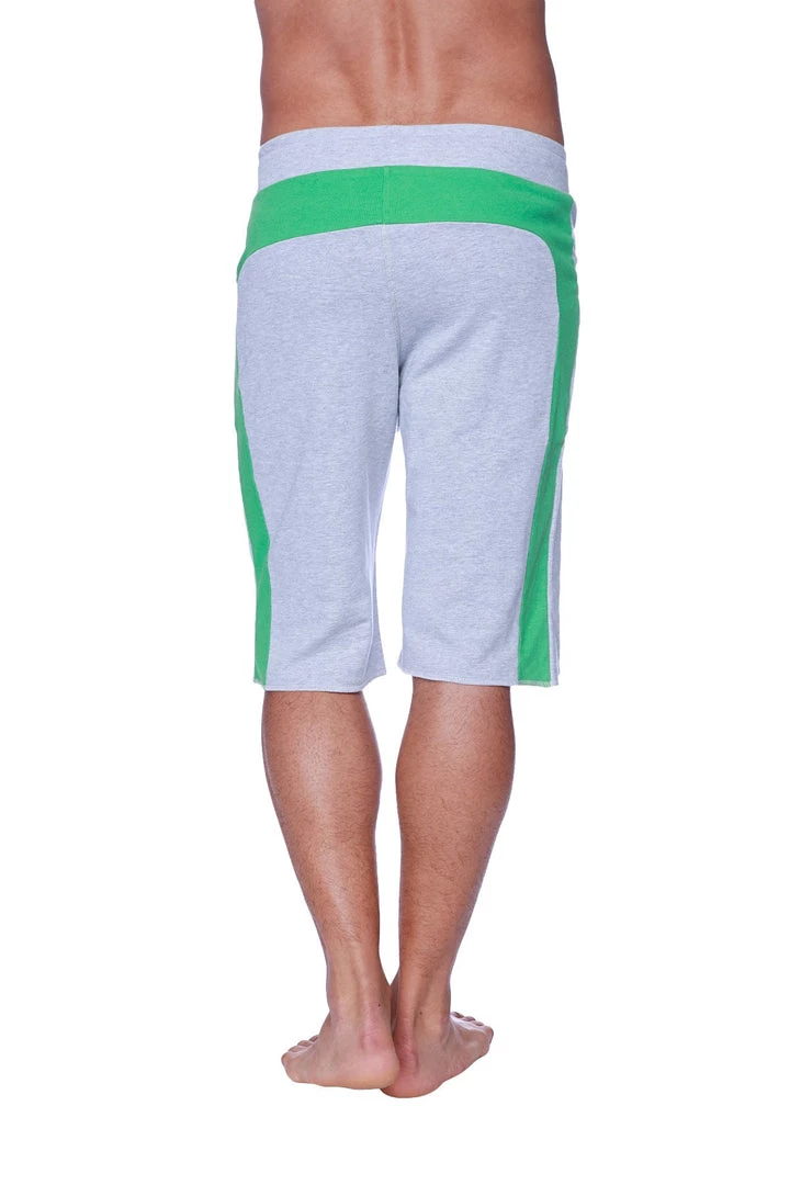 4-rth Eco-Track Short (Heather Grey W/Green)
