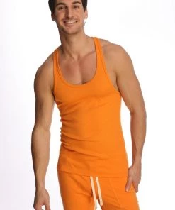 4-rth MEN Eco-Track Short (Orange W/Cinnabar)