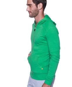 4-rth Hoodies + Sleeveless Edge Form-fit Crossover Yoga Track Performance Hoodie (Bamboo Green)