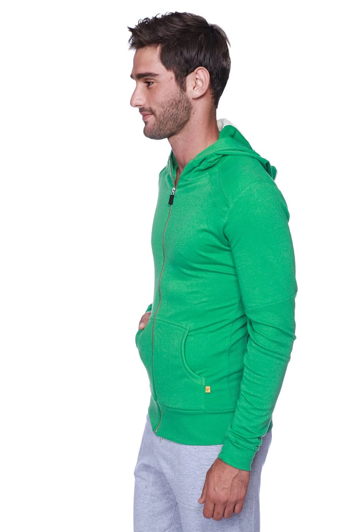 4-rth Hoodies + Sleeveless Edge Form-fit Crossover Yoga Track Performance Hoodie (Bamboo Green)