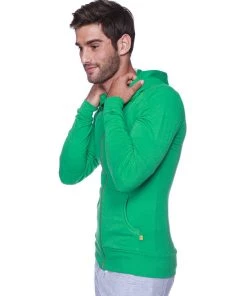 4-rth Hoodies + Sleeveless Edge Form-fit Crossover Yoga Track Performance Hoodie (Bamboo Green)