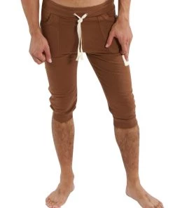 4-rth Edge Cuffed Yoga Pants (Chocolate) Track Athletic Pants