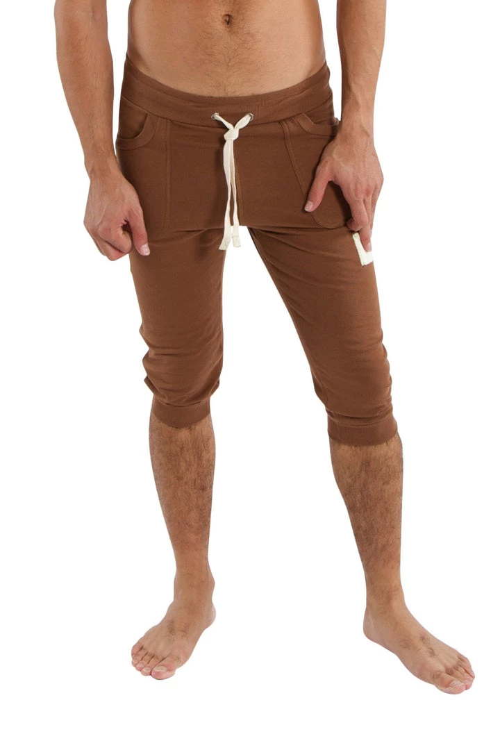 4-rth Edge Cuffed Yoga Pants (Chocolate) Track Athletic Pants