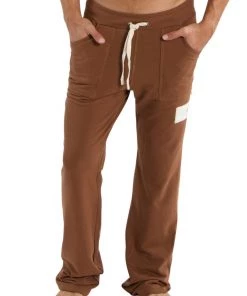 4-rth Edge Eco-Track & Yoga Sweat Pant (Chocolate W/Sand) Track Athletic Pants