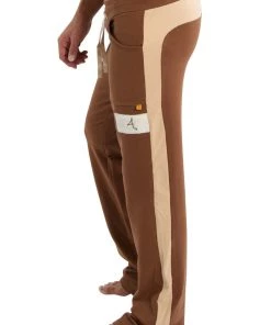4-rth Edge Eco-Track & Yoga Sweat Pant (Chocolate W/Sand) Track Athletic Pants