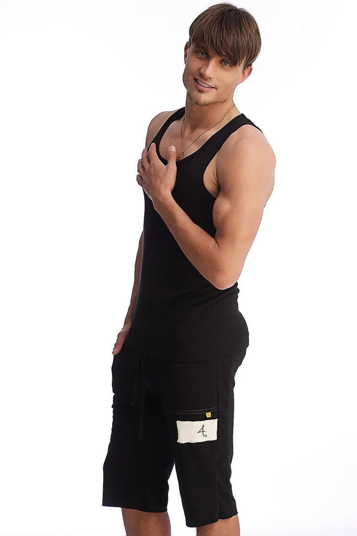 4-rth Tank Tops Edge Sustain Tank Top (Black)