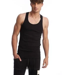 4-rth Tank Tops Edge Sustain Tank Top (Black)