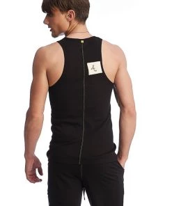 4-rth Tank Tops Edge Sustain Tank Top (Black)