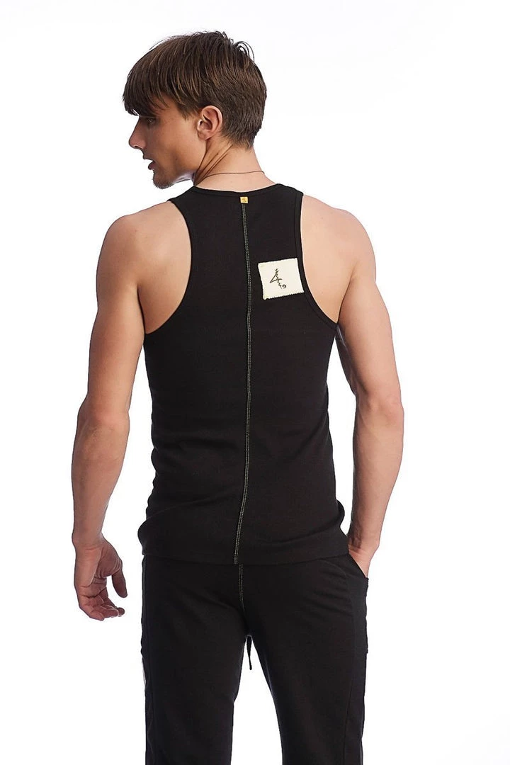 4-rth Tank Tops Edge Sustain Tank Top (Black)