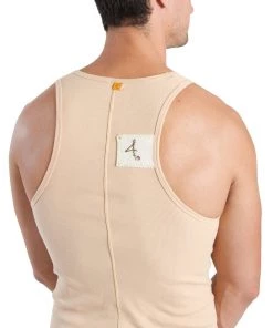 4-rth Tank Tops Edge Sustain Tank Top (Sand Beige)