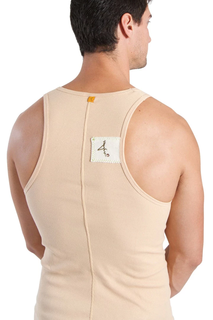 4-rth Tank Tops Edge Sustain Tank Top (Sand Beige)