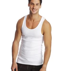 4-rth Edge Sustain Tank Top (White) Tank Tops