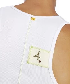 4-rth Edge Sustain Tank Top (White) Tank Tops